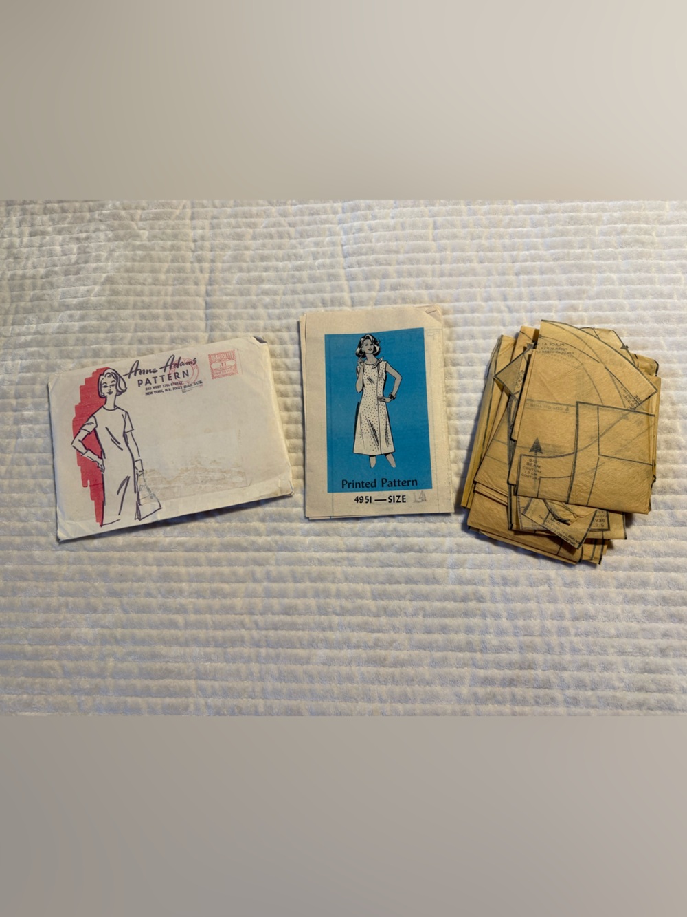 Vintage Mail Order Anne Adams Dress Pattern Size 14